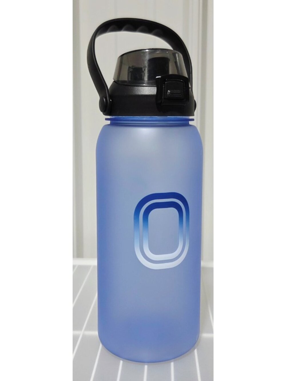 Overtime Elite 65 oz Playmaker Water Bottle Jug Blue & White Logo Flip Top